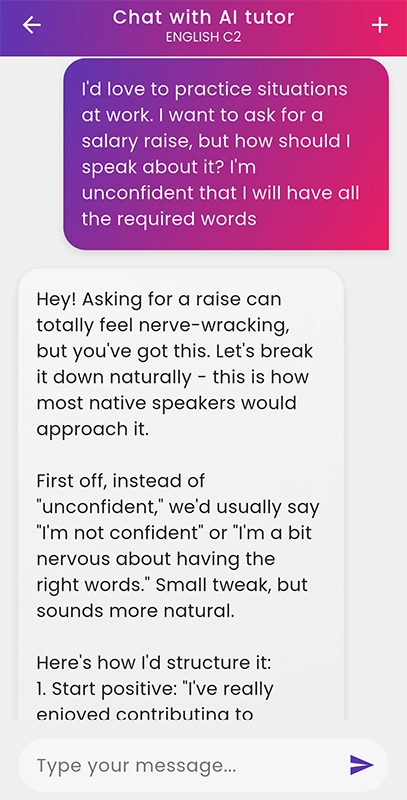 Language Learning App Interface